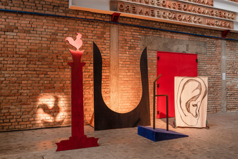 Ana Mazzei,&nbsp;Drama O&#039;Rama,&nbsp;Installation view at Sesc Pompeia, Sao Paulo, Brazil, 2019