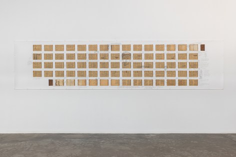 Michael Rakowitz, Charita Baghdad, 2020, Graphite on archival digital print, 1.1 &times; 4.57 m