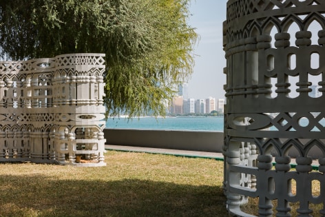 Asma Belhamar, Chasing the Dance of Alfay, 2023, Installation view Public Art Abu Dhabi, Abu Dhabi, UAE