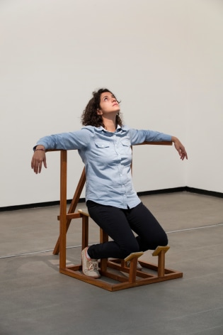 &nbsp;Ana Mazzei, Ecstasy, 2015, Wood, felt and iron, 120 x 150 x 60 cm