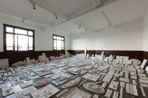 Michael Rakowitz,&nbsp;The Flesh Is Yours, The Bones Are Ours, 2015, Installation view at Galata Greek Primary School, 14th Istanbul Biennial, Turkey, 2015