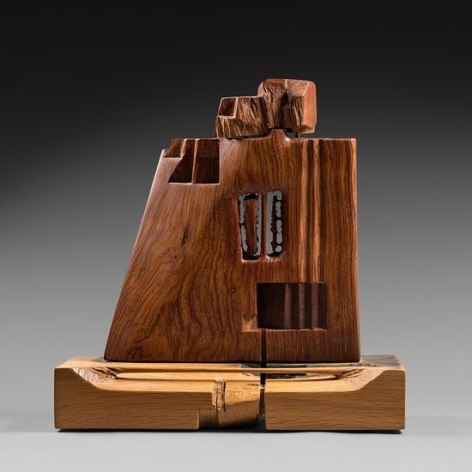 Chaouki Choukini, Dame de Coeur, 2007, Ch&ecirc;ne/Oak &amp;amp; Bubinga, 42.5 x 43.5 x 19 cm