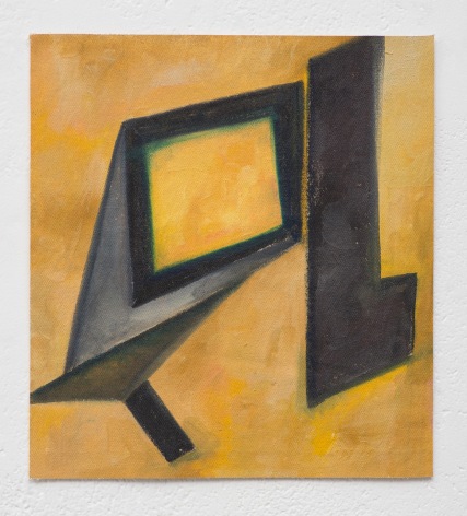 Ana Mazzei, Joker: future, 2023-2024, Oil and pastel on canvas, 34.2 x 31.3 cm