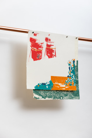 G&uuml;lşah Mursaloğlu, Dog Days in Retrospect _4, 2022, Silkscreen on hand-made paper, 27 x 30 cm