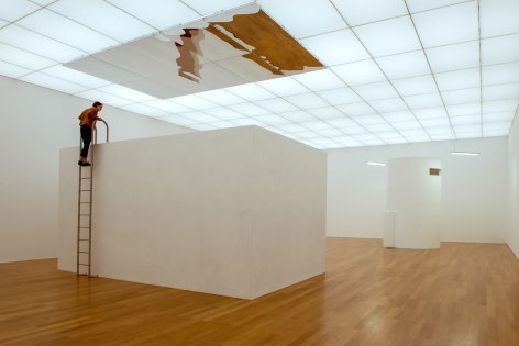 Nazgol Ansarinia, The Inverted Pool, 2019&ndash;2022, Wood, plaster, pigment, expanded polystyrene, steel, 320 &times; 360 &times; 600 cm