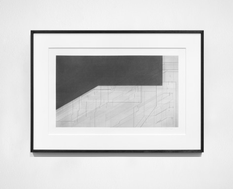 Seher Shah, Foreign dust (Landscape 1), 2019-2020, Graphite dust on paper, 55.9 x 76.2 cm