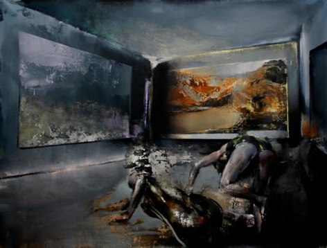 Zsolt Bodoni, The Room, 2012, Acrylic and oil on canvas, 150 x 200 cm