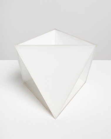 This is an image of an acrylic sculpture made by Ruth Vollmer in 1970 titled: Heptahedron.