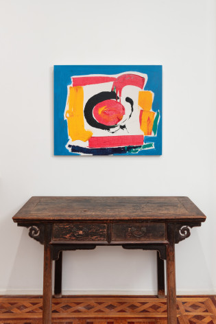 This is an image of an exhibition of paintings by Malcolm Mooney on view at Tilton Gallery.