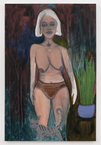 February James, &quot;The Thing I Regret Most Are My Silences&quot;, 2020, oil, oil pastel, watercolor and acrylic on linen, 72 inches by 48 inches (183 centimeters by 122 centimeters). Painting by the artist, February James.