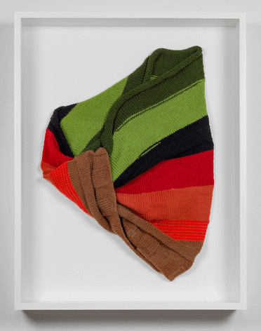 Tomashi Jackson &quot;Color Study in 3 Reds, 2 Blacks, 2 Greens&quot;, 2016 Acrylic yarn 28 x 19 inches