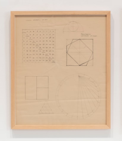 This is an undated work on paper made by Ruth Vollmer titled: Codice Arundel, Da Vinci.