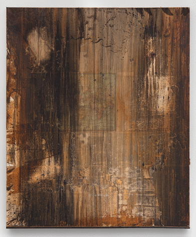 Brenna Youngblood &quot;Map of the World&quot;, 2015 Mixed media on canvas with wood 72-5/8 x 60 inches