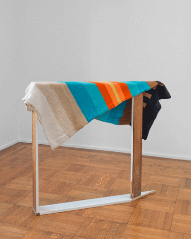 Tomashi Jackson &quot;Untitled (Color Study II)&quot;, 2015 Acrylic yarn and wood 41-1/8 x 52 x 10 inches