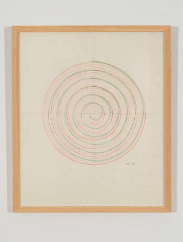 This is an image of an untitled work on paper made by Ruth Vollmer in 1971.