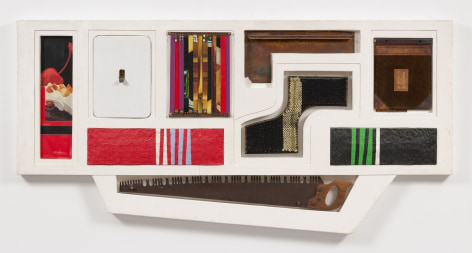 This is an image of a mixed media assemblage made in the late 1980s by Noah Purifoy.