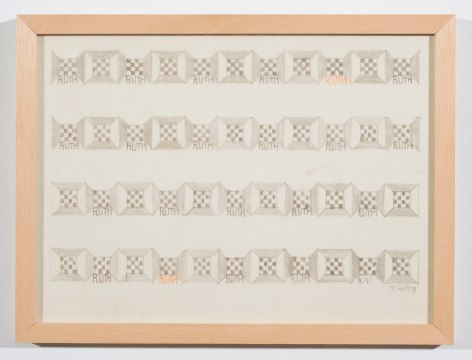 This is an image of a work on paper made by Ruth Vollmer in 1978 titled: 7/4/78.