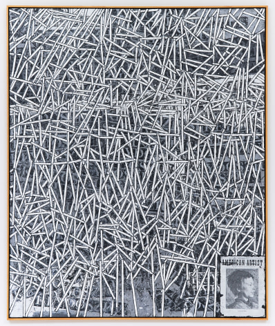This is an image of a painting by Zachary Armstrong made in 2022 titled: B/w abstract vertical.