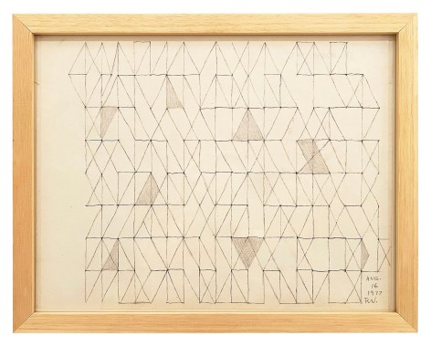 This is an untitled work on paper made by Ruth Vollmer in 1977.