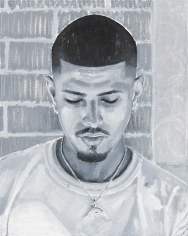 This is an image of a painting by Kohshin Finley made in 2022 titled: Portrait of Delfin.