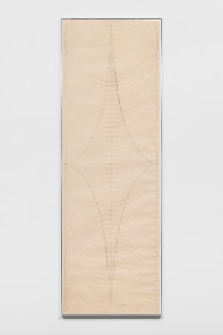 This is an image of a work on paper made by Ruth Vollmer in 1970 titled: Unfinished Construction Drawing for Pseudosphere.