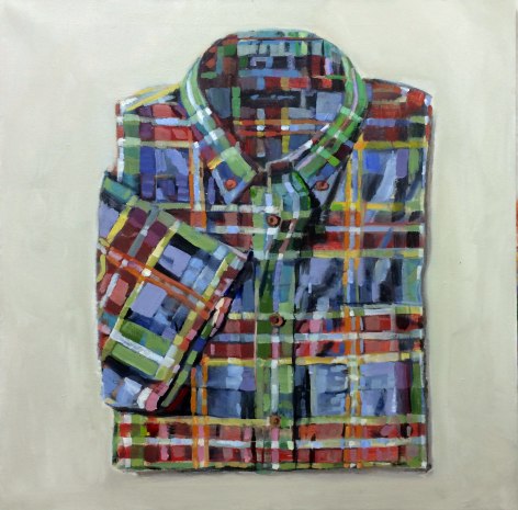Walter Robinson, &quot;Land's End Bayberry Multiplaid&quot;, 2014, acrylic on canvas, 28 inches by 28 inches.
