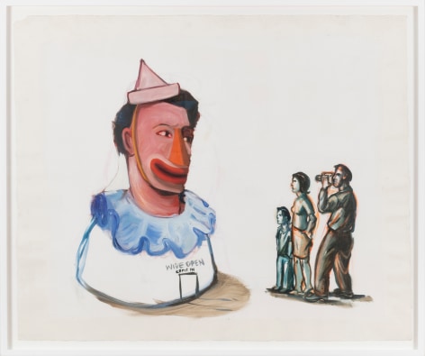 This is an image of a painting on paper made by Nicole Eisenman in 1998 titled: Untitled.