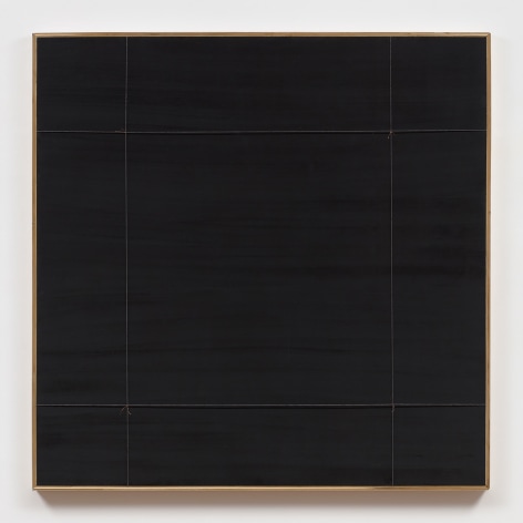 This is an image of a painting made by Abby Robinson in 2023 titled: Black Adjustable Grid.
