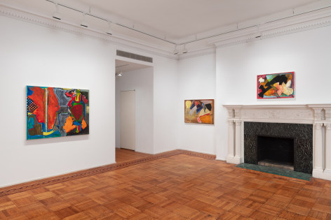 This is an image of an exhibition of paintings by Malcolm Mooney on view at Tilton Gallery.