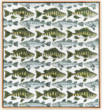 This is an image of a painting by Zachary Armstrong made in 2022 titled: Fish wallpaper small.