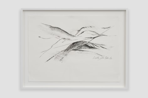 Laddie John Dill Study for EST II, 2022 Graphite and charcoal on paper 17&frac12; x 24 in. 21&frac14; x 27&frac34; in. (framed)
