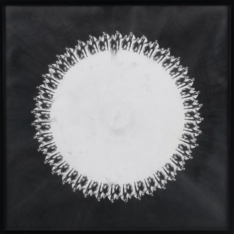 Yuval Pudik Rumors, 2018 Graphite and spray paint on paper 42 x 42 in.