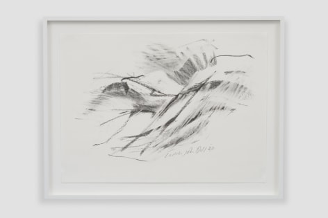 Laddie John Dill Study for EST III, 2022 Graphite and charcoal on paper 17&frac12; x 24 in. 21&frac14; x 27&frac34; in. (framed)