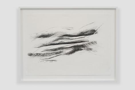Laddie John Dill Study for EST IV, 2022 Graphite and charcoal on paper 17&frac12; x 24 in. 21&frac14; x 27&frac34; in. (framed)