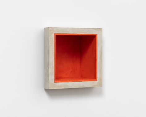 Jackie Winsor, Inset Wall Piece with Orange Interior, 1988-89