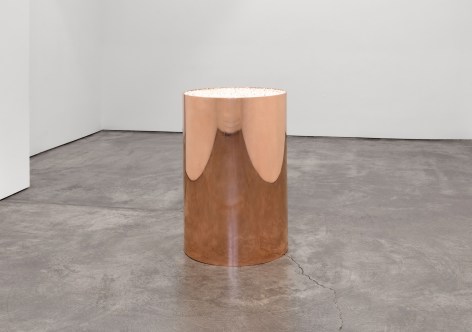 Meg Webster Copper Containing Salt II, 2017 copper, acrylic, silicone, salt height: 42 in. (106.7 cm) diameter: 28 in. (71.1 cm) Edition of 3, 1 AP