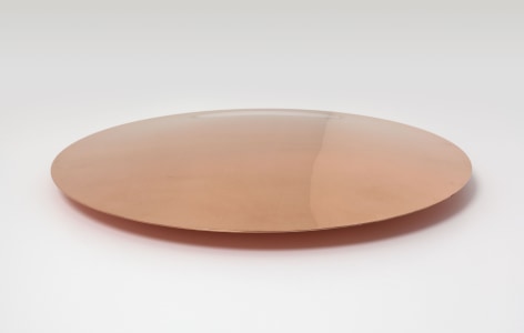 Meg Webster Copper Disk Sometimes Warmed by the Sun, 2015 copper diameter: 2 x 17 in. (5.1 x 43.2 cm) Edition of 6, 2 APs