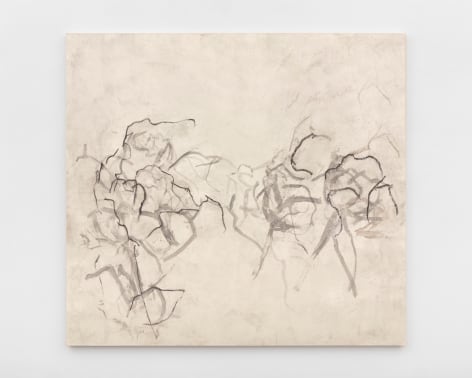 Beatrice Caracciolo  Malincuore, 2016, pigment, water soluble chalk, graphite, gouache on paper, mounted on canvas, 58 3/4 x 63 3/4 x 1 1/4 in. (149.2 x 161.9 x 3.2 cm)  signed and dated verso &quot;Beatrice Caracciolo 2016&quot;