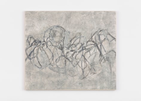 Beatrice Caracciolo, Tearing Apart 2, 2020, pigment, water soluble chalk, graphite, gouache and collage on paper, mounted on canvas, 43 x 49 3/4 in. (109.2 x 126.4 cm)  signed and dated verso &quot;Beatrice Caracciolo 2020&quot;