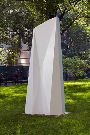 Installation view of Sol LeWitt's &quot;Complex Form MH 7,&quot; 1990 painted aluminum 120 x 36 x 48 in. (304.8 x 91.4 x 121.9 cm), organized by Public Art Fund in 2011.