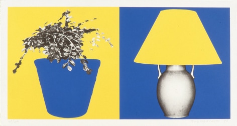 John Baldessari, Plant and Lamp (B+Y; Y+B)