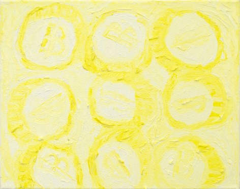 Jason Dobrin Roberts, Untitled Bitcoin (Yellow), 2021
