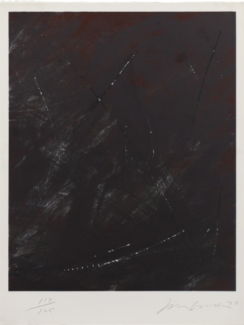 Joe Goode  Untitled (Slick Watts), 1977  Lithograph with razor blade impression by artist