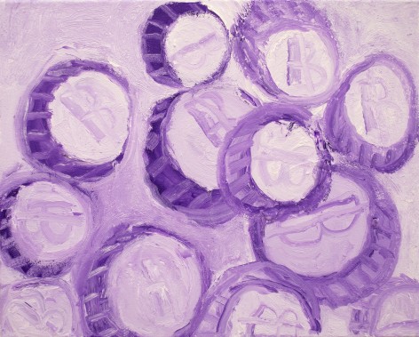Jason Dobrin Roberts, Untitled Bitcoin (Purple), 2021