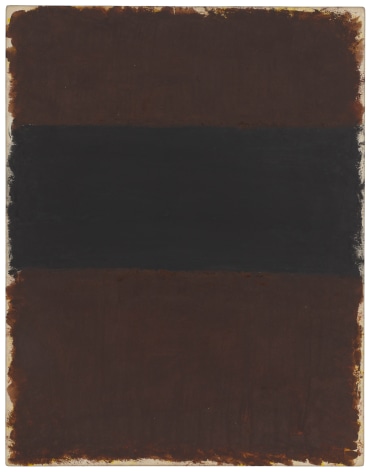 Mark Rothko, Untitled (Brown and Black), 1968, acrylic on paper mounted on board, 33 1/4 x 25 3/4 inches (84.5 x 65.4 cm)&nbsp;&copy; 2020 by Kate Rothko Prizel and Christopher Rothko