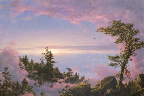 Frederic Edwin Church, Above the Clouds at Sunrise, 1849, oil on canvas, 27 1/4 x 40 inches (69.2 x 101.6 cm)&nbsp;