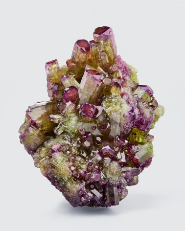 Vesuvianite on white background