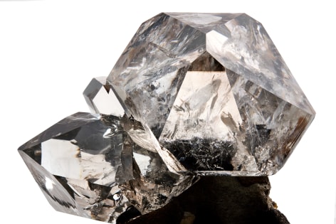 Herkimer Diamond detail for Wilensky Exquisite Minerals Habits exhibition. Quartz Fine Minerals.