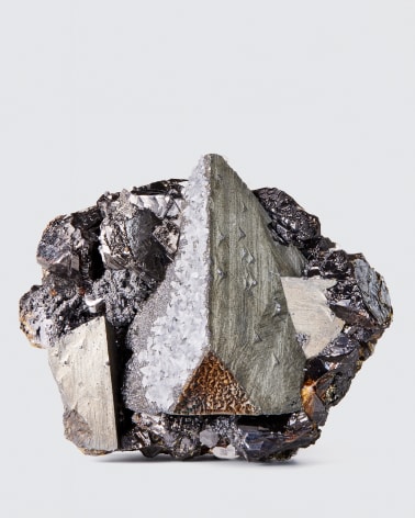 Fine mineral photograph of Tetrahedrite on white for wilensky exquisite minerals habits exhibition.