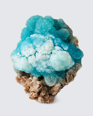 Hemimorphite with Quartz photo on white